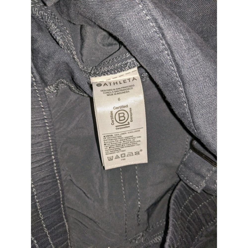 Athleta Voyager Linen Shorts Size 6 Granite 7 Inch Inseam Pockets Athleta - Picture 13 of 16